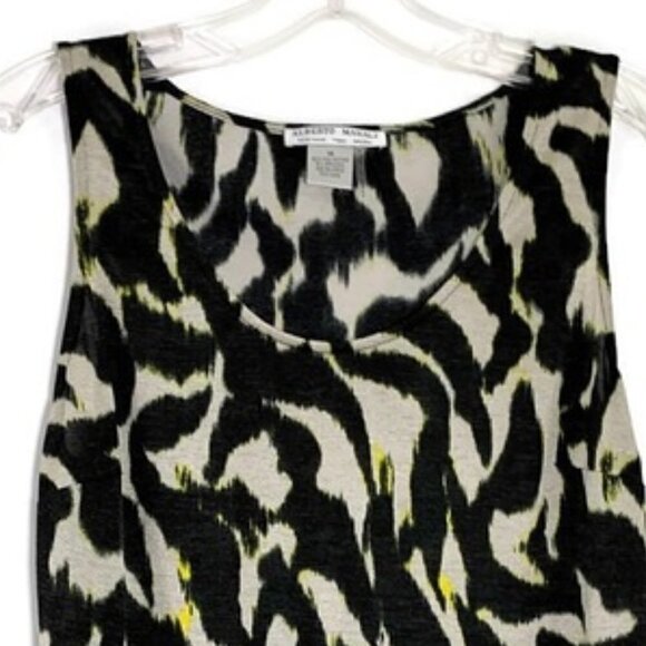 Alberto Makali top black tank animal print knit FINAL CLEARANCE $10 - Picture 3 of 6